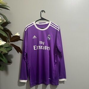 2016 Real Madrid Ronaldo Purple Third Kit Long Sleeve